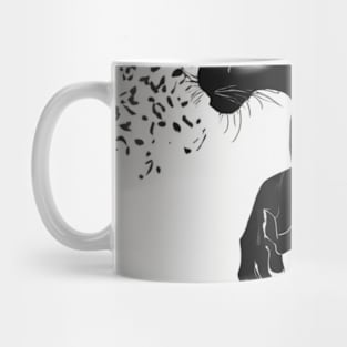 Leopard Shadow Silhouette Anime Style Collection No. 185 Mug